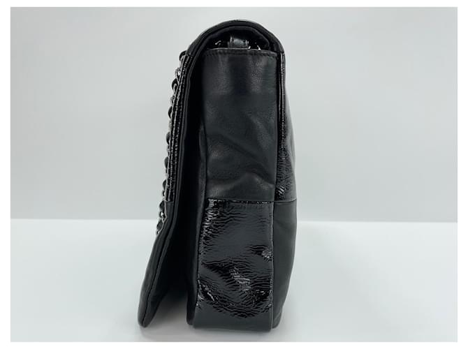 Borsa a Spalla Chanel Lambskin Patchwork Coco Mark Nero - vista 4