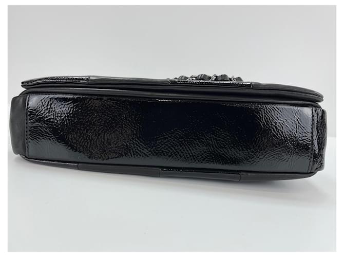 Borsa a Spalla Chanel Lambskin Patchwork Coco Mark Nero - vista 8