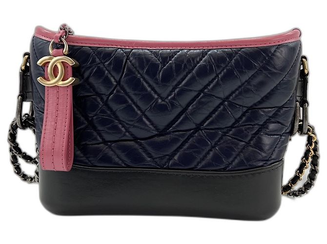 Chanel Gabrielle Schultertasche Marineblau - Ansicht 2