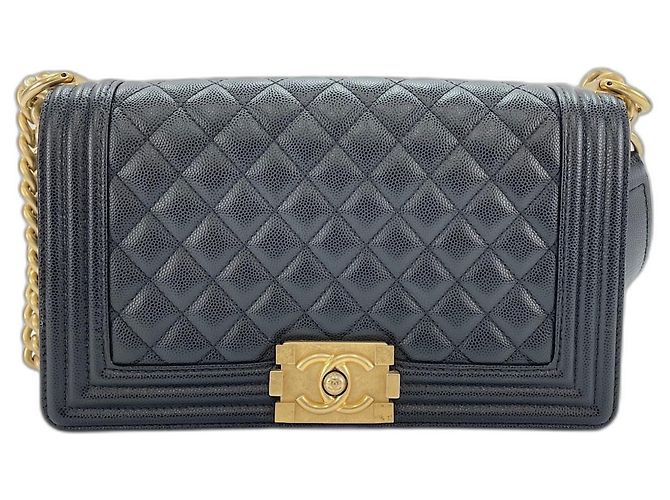 Borsa a Spalla Chanel Boy Medium Nero - vista 2
