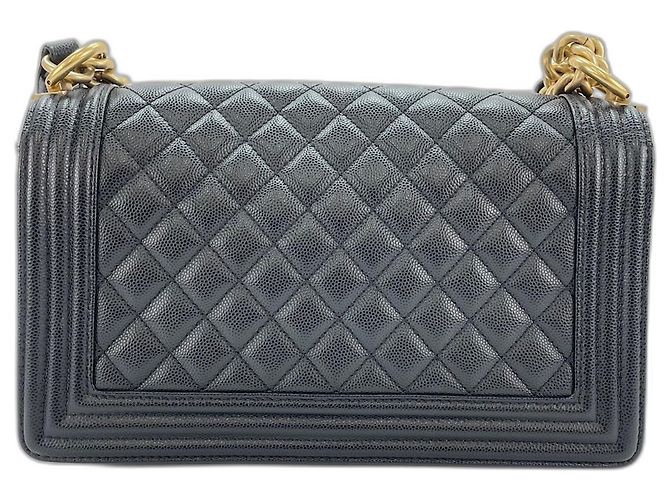 Borsa a Spalla Chanel Boy Medium Nero - vista 3