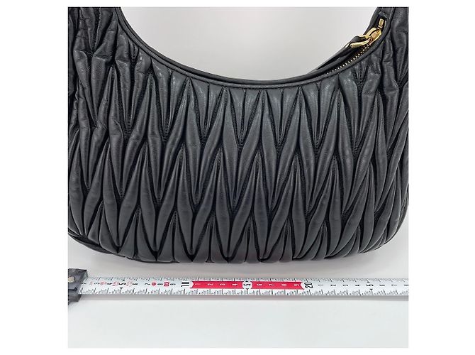 Borsa Miu Miu Miu Wonder Matelassé Nero - vista 4