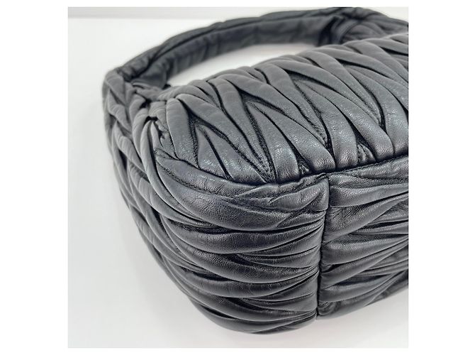 Borsa Miu Miu Miu Wonder Matelassé Nero - vista 9