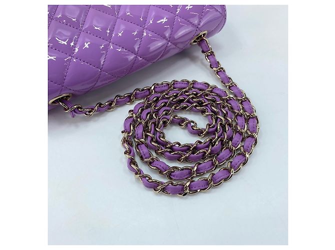 Borsa a tracolla Chanel Mini Matelassé viola Porpora - vista 10