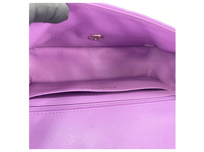 Borsa a tracolla Chanel Mini Matelassé viola Porpora - vista 12