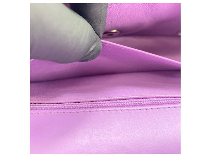 Borsa a tracolla Chanel Mini Matelassé viola Porpora - vista 13