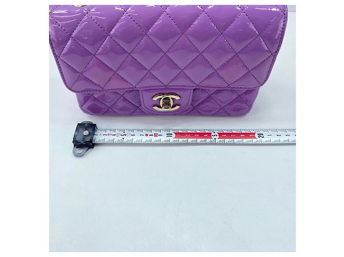 Borsa a tracolla Chanel Mini Matelassé viola Porpora - vista 4