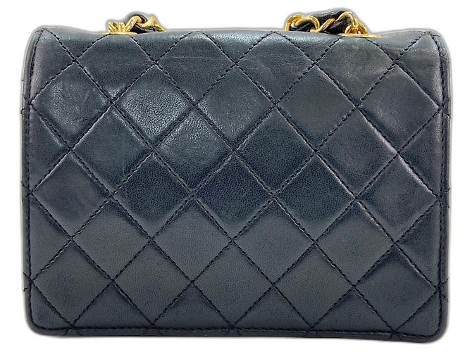 Borsa a Spalla Chanel Mini Matelassé Nero - vista 3