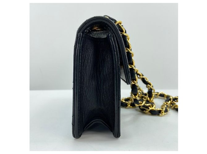 Borsa a Spalla Chanel Mini Matelassé Nero - vista 6