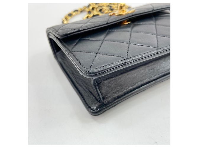 Borsa a Spalla Chanel Mini Matelassé Nero - vista 8