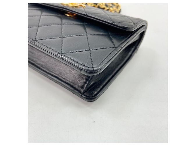 Borsa a Spalla Chanel Mini Matelassé Nero - vista 9