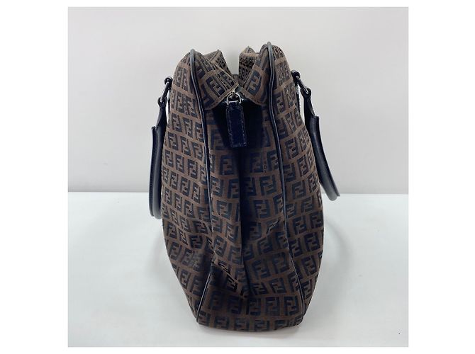 Borsa Fendi Zucchino Marrone - vista 5