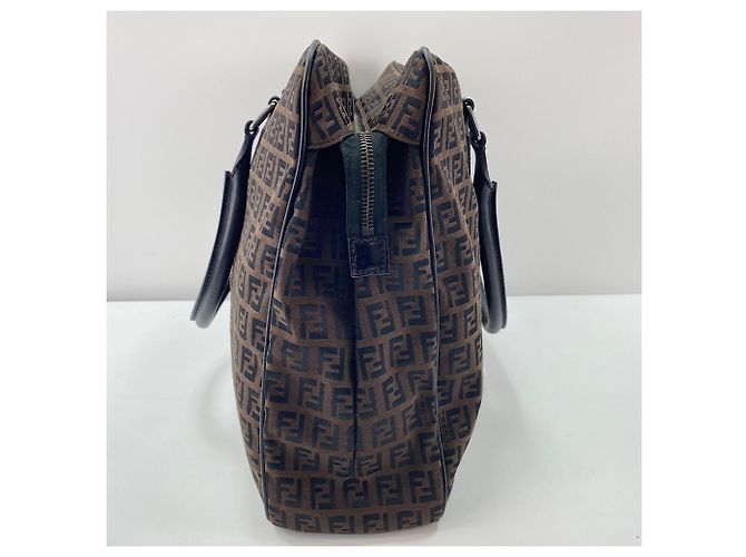 Borsa Fendi Zucchino Marrone - vista 6