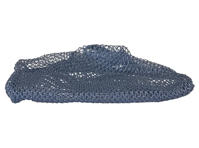 Prada Light Blue Triangle Plate Mesh Bag Hellblau - Ansicht 5