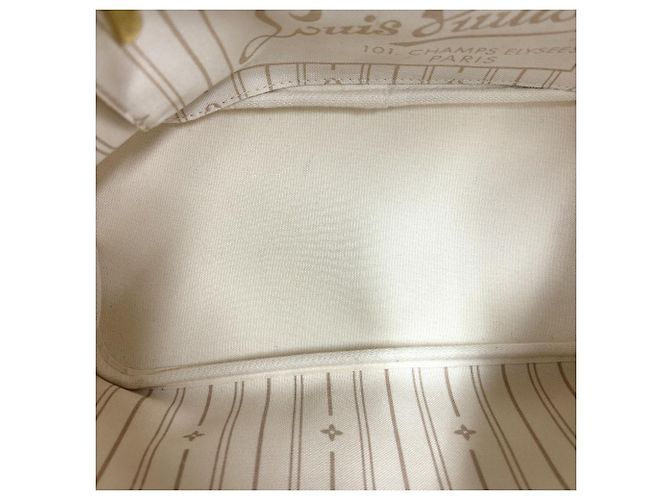 Borsa Tote Louis Vuitton Damier Azur Neverfull PM Bianco Blu navy - vista 11