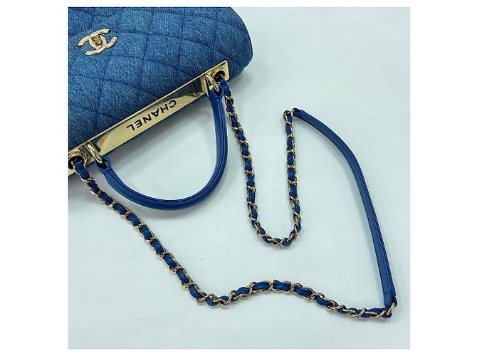 Borsa Chanel Matelassé Denim Blu - vista 10