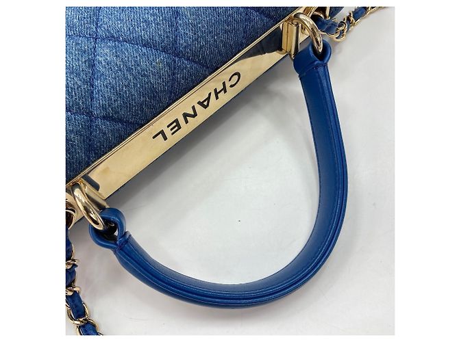 Borsa Chanel Matelassé Denim Blu - vista 11