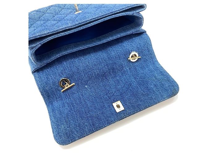 Borsa Chanel Matelassé Denim Blu - vista 13