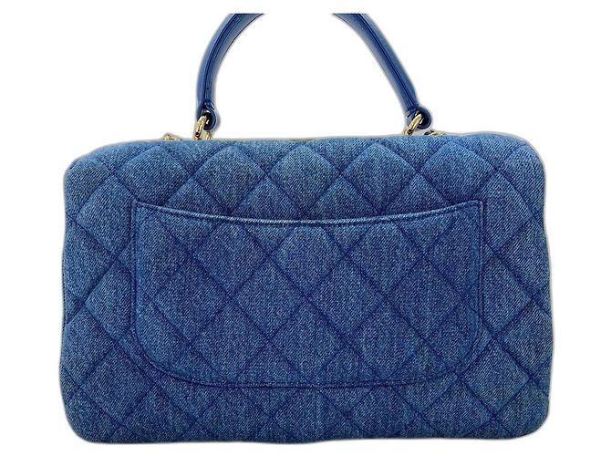 Borsa Chanel Matelassé Denim Blu - vista 3