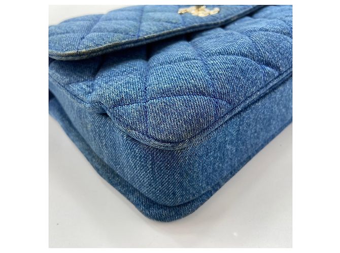 Borsa Chanel Matelassé Denim Blu - vista 8