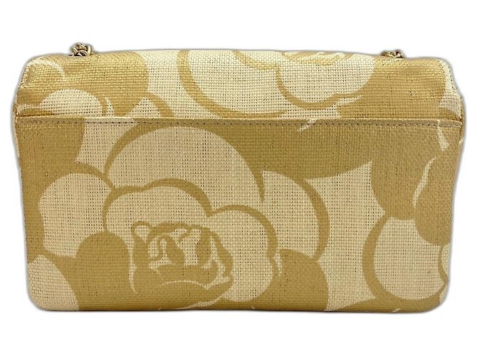 Borsa a Spalla Chanel Camellia Print Beige - vista 2