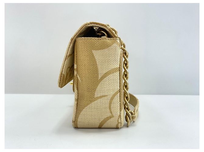 Borsa a Spalla Chanel Camellia Print Beige - vista 4