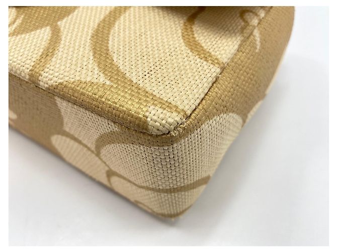 Borsa a Spalla Chanel Camellia Print Beige - vista 8