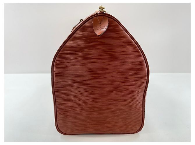 Borsa Louis Vuitton Keepall Boston Marrone - vista 4