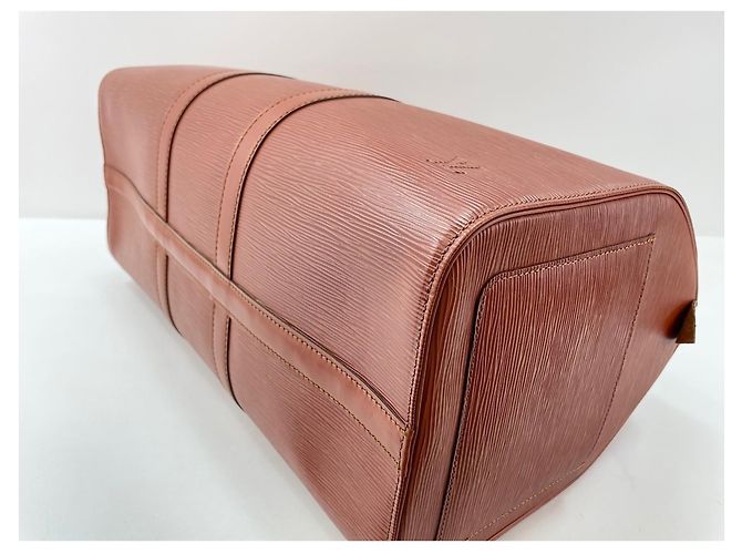 Borsa Louis Vuitton Keepall Boston Marrone - vista 7
