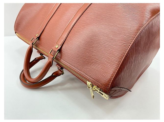 Borsa Louis Vuitton Keepall Boston Marrone - vista 8