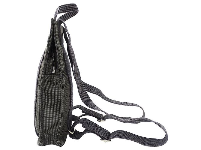Hermès Borsa in tela grigia Hermes Marrone - vista 3