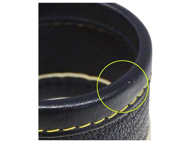 Bracciale charm in pelle nera Louis Vuitton Nero - vista 11