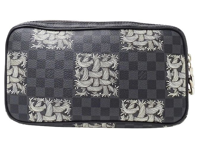 Mini borsa Louis Vuitton Damier Graphite Nero - vista 2