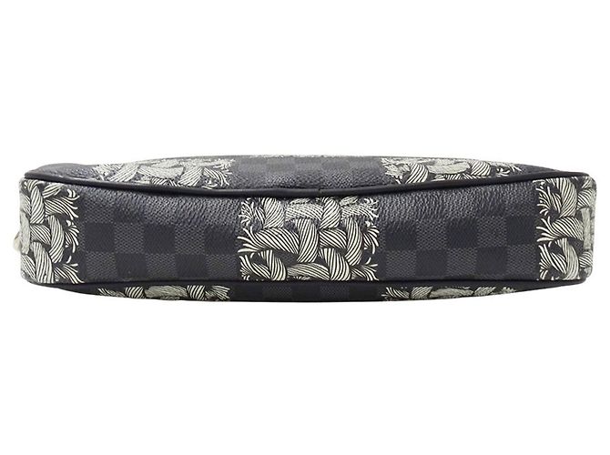 Mini borsa Louis Vuitton Damier Graphite Nero - vista 3