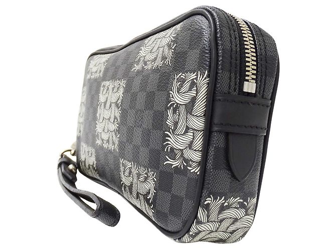 Mini borsa Louis Vuitton Damier Graphite Nero - vista 4