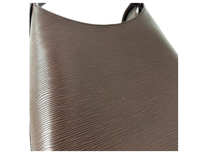 Borsa a mano in pelle Epi Louis Vuitton Marrone Bianco - vista 11