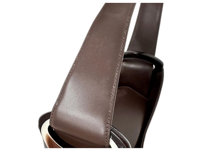 Borsa a mano in pelle Epi Louis Vuitton Marrone Bianco - vista 14