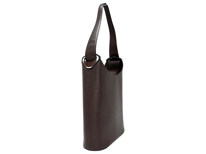 Borsa a mano in pelle Epi Louis Vuitton Marrone Bianco - vista 4