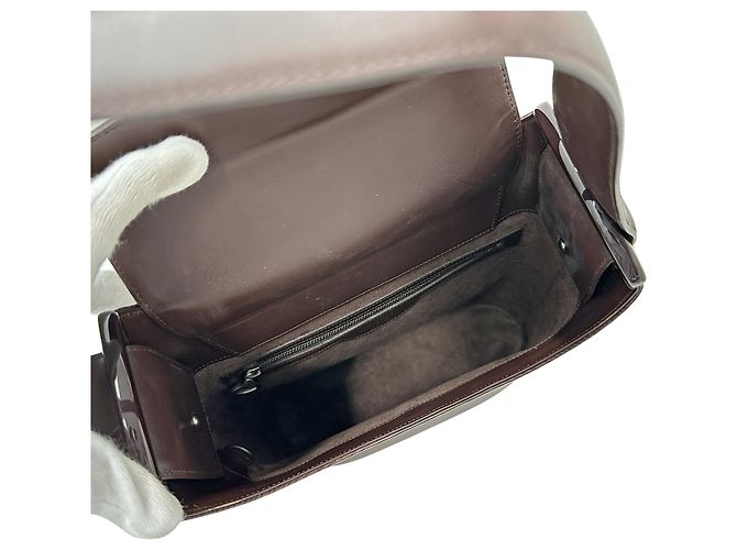 Borsa a mano in pelle Epi Louis Vuitton Marrone Bianco - vista 5