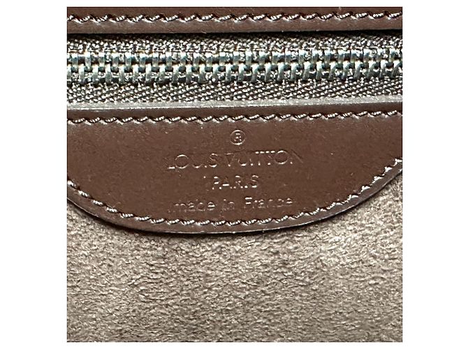 Borsa a mano in pelle Epi Louis Vuitton Marrone Bianco - vista 6