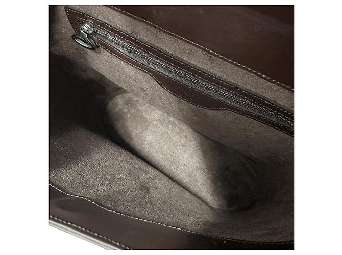 Borsa a mano in pelle Epi Louis Vuitton Marrone Bianco - vista 9