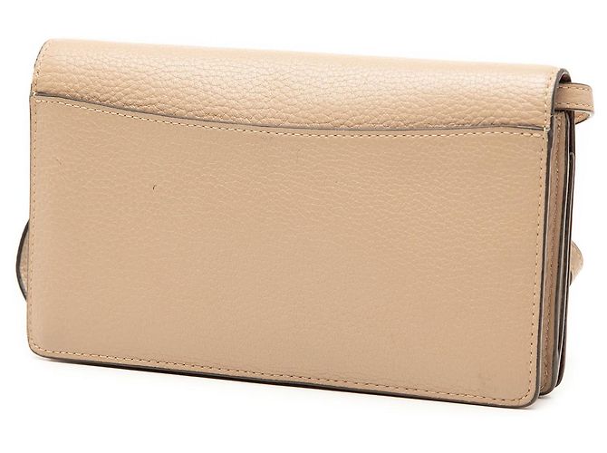 Clutch a tracolla Anna in pelle martellata beige Coach - vista 2