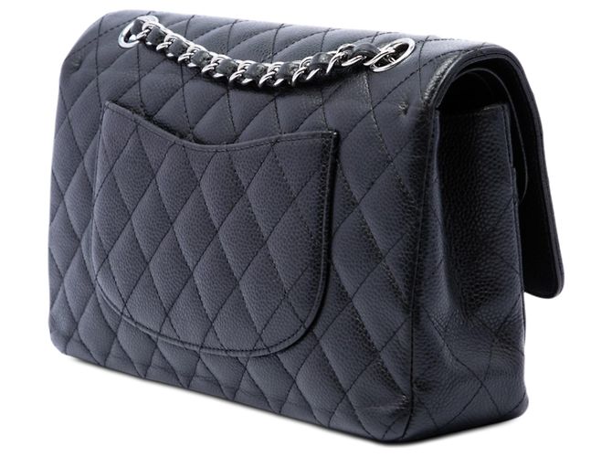 Chanel Black Medium Classic Caviar Double Flap Nero - vista 2
