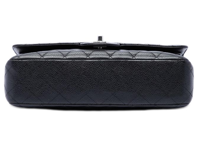 Chanel Black Medium Classic Caviar Double Flap Nero - vista 3