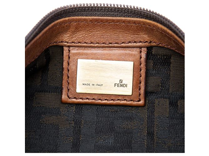 Borsa Messenger Flat Fendi Zucca Canvas FF marrone - Ansicht 5