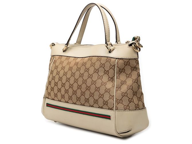 Sac à main Mayfair en toile GG beige de Gucci - vue 2