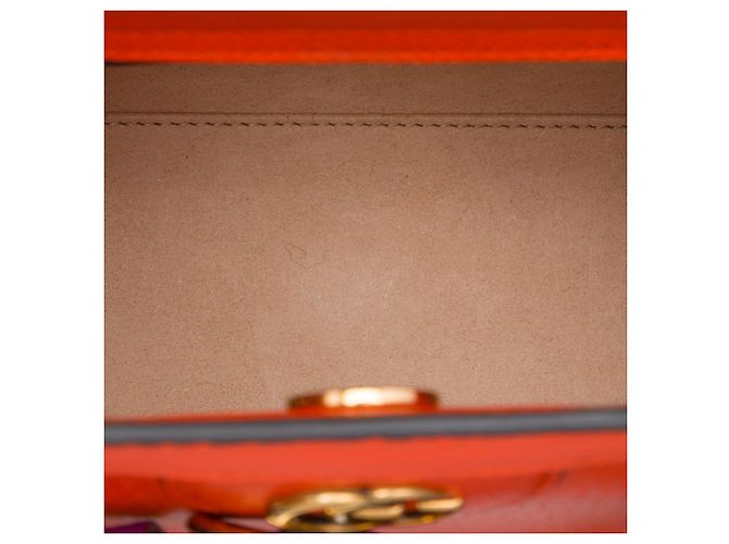 Borsa Diana in pelle di vitello Bamboo piccola arancione Gucci - vista 4