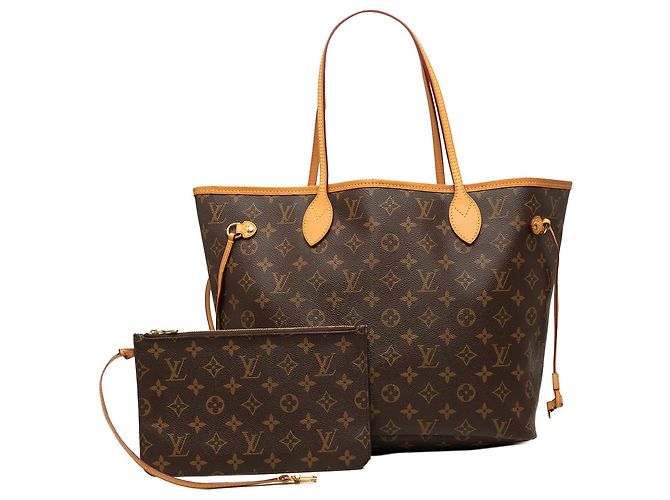 Louis Vuitton Marrone Monogram Neverfull MM - vista 8
