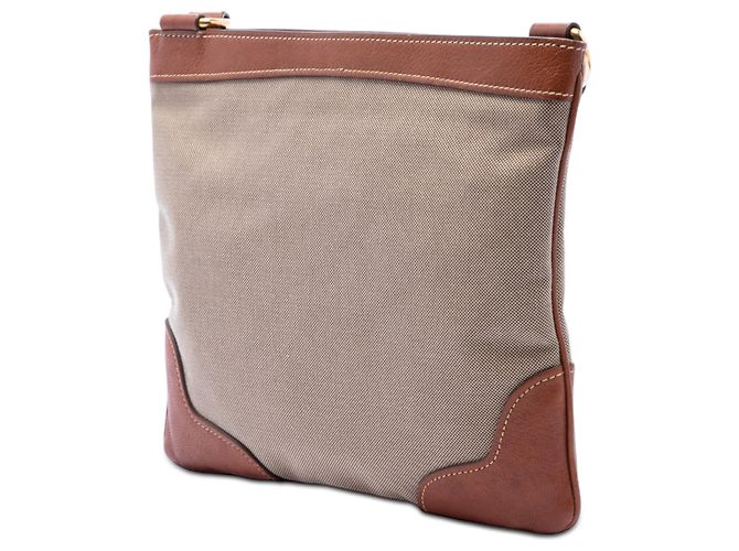 Borsa a tracolla Prada in tela beige Canapa con logo - vista 2
