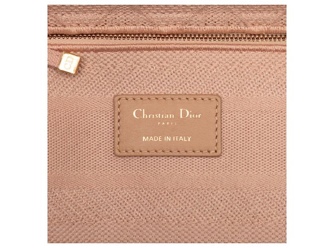 Dior Cannage Lady D Lite aus bestickter Canvas in Pink, Größe Medium - Ansicht 5